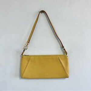 Salvatore Ferragamo Gancini Small Bag AU 21 2839 vintage Y2K 90s yellow leather